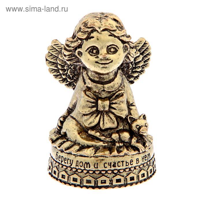 Колокольчик ангел "Берегу дом и счастье" - Фото 1