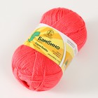 Пряжа "Бамбино" 35% шерсть меринос, 65% акрил 150м/50гр (116, коралл неон) - Фото 2