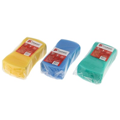 Губка автомобильная TORSO поролоновая, МИКС 190х110х60 мм