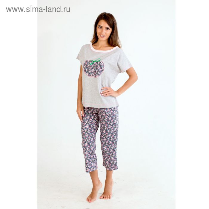 Комплект женский (футболка, бриджи) "Амели", размер 46, цвет МИКС - Фото 1