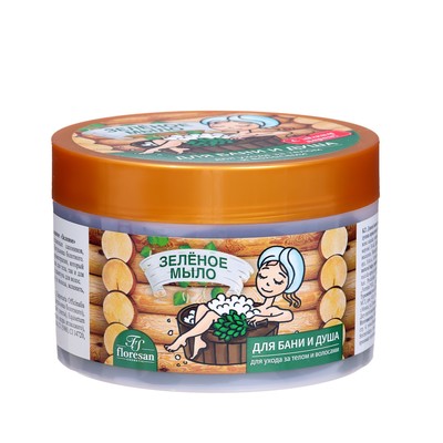 Мыло для бани и душа, для ухода за телом и волосами натуральное таежное «Зеленое» 450 мл