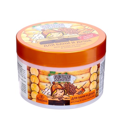 Мыло для бани и душа, для ухода за телом и волосами натуральное таежное «Белое» 450 мл