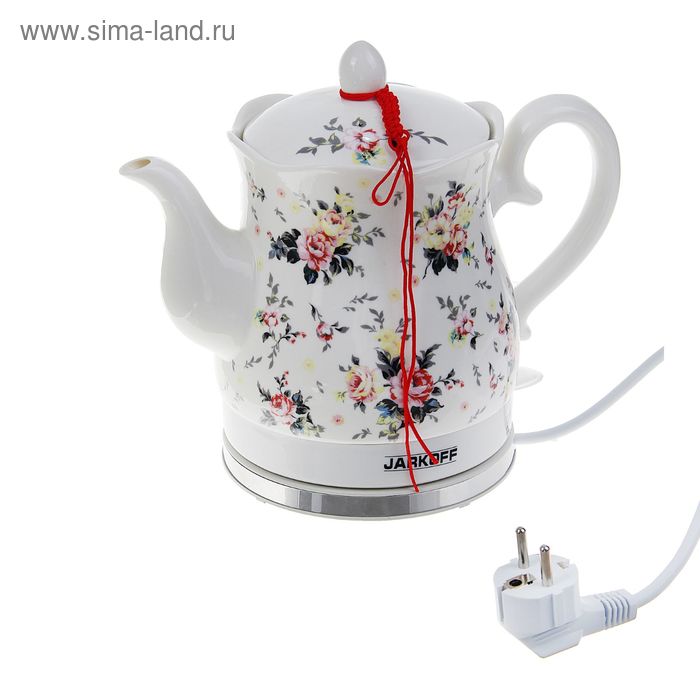 Чайник электрический Jarkoff JK-1574, 1.5 л, 1350 Вт, "цветы" - Фото 1