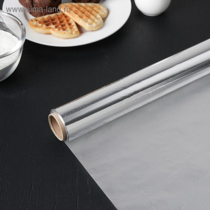 Фольга алюминиевая бытовая «Саянская. Особо прочная», ширина 29 см, 14 мкм, рулон 10 м - Фото 1
