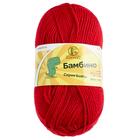 Пряжа для вязания спицами, крючком «Камтекс. Бамбино», 35% шерсть меринос, 65% акрил, 150 м/50 г, (046 красный) - Фото 5