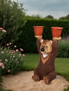 Садовая фигура из гипса «Медведь большой с кашпо», 75×30×40 см - Фото 3