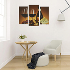 Картина модульная на подрамнике "Бокал вина" 2шт-25,5*50,5 см, 30,5*60 см, 60х100 см - Фото 2