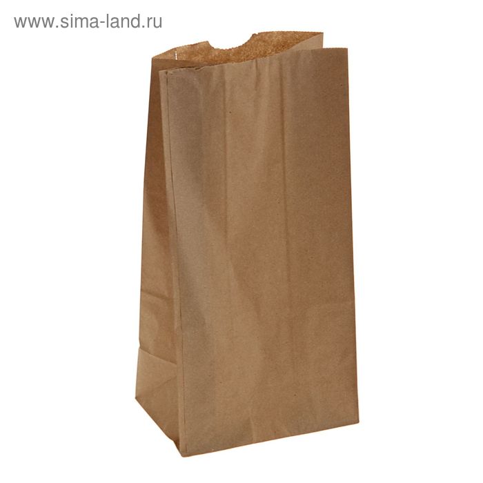 Пакет крафт бумажный фасовочный, 26,9 х 13,2 х 9 см - Фото 1