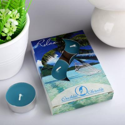 Набор свечей ароматических чайных «Релакс», 3.8×1.6 см, 3.5 ч, 12 г, 6 шт.