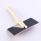 Пуходёрка большая Wood, 12×13 см, узкая, без капель, деревянная ручка, цвет МИКС - Фото 2