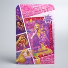 Аппликация пайетками "Поверь в мечту", Принцессы: Рапунцель, 3 цвета пайеток, бантик, А4 - Фото 3