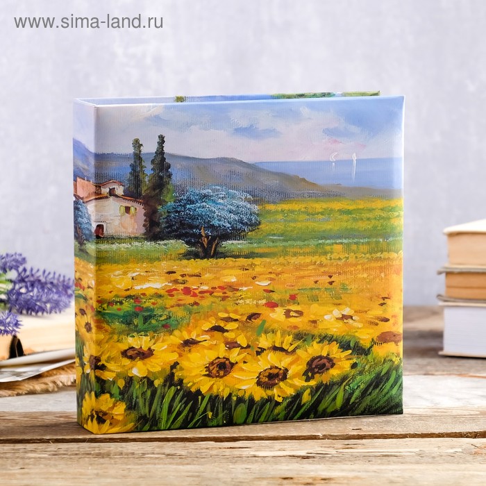 Фотоальбом на 200 фото 10х15 см "Маковое поле" (бум. листы) 22,5х23х5 см - Фото 1