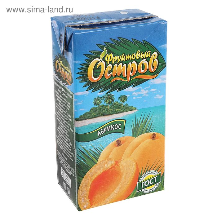 Напиток «Фруктовый остров» абрикосовый, 0,5 л - Фото 1