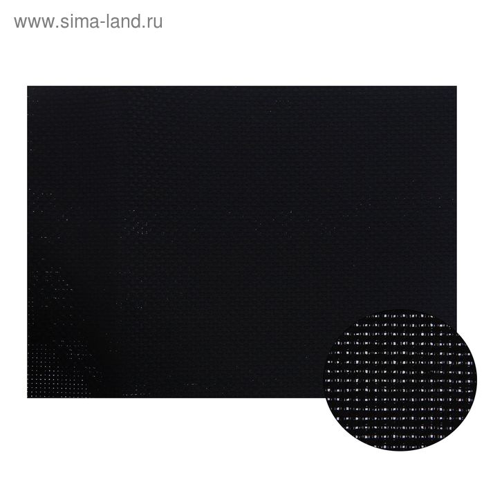 Канва для вышивания, Aida №14, 30х40см, цвет чёрный - Фото 1