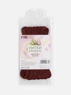 Нитки мулине №3857, 8±1 м, набор 6 шт., тёмно-коричневый - Фото 4