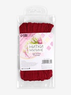 Нитки мулине №816, 8±1 м, набор 6 шт., ярко-красные - Фото 4