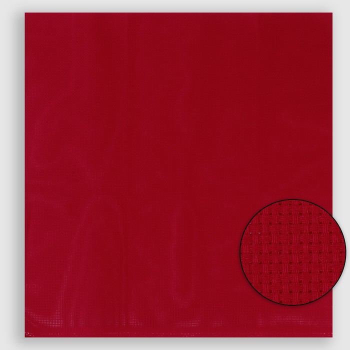 Канва для вышивания №11, 50 × 50 см, цвет красный - Фото 1