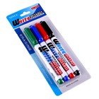 Маркеры на водной основе 4 шт., чёрный, красный, синий, зелёный - Фото 3