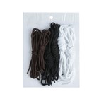 Набор шнурков для обуви, 6 пар, круглые, d = 5 мм, 110 см, цвет МИКС - Фото 4