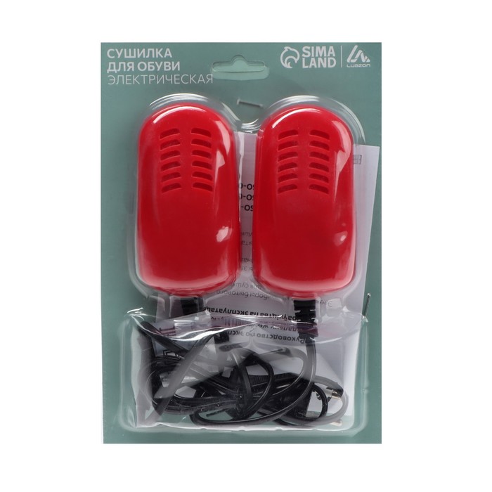 Сушилка для обуви Luazon LSO-03, 10 см, детская, 12 Вт, индикатор, красная - фото 1896531846