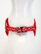 Комплект прошитый «Жираф», ширина 1 см, поводок 120 см, шлейка 23-35 см, красный - Фото 4