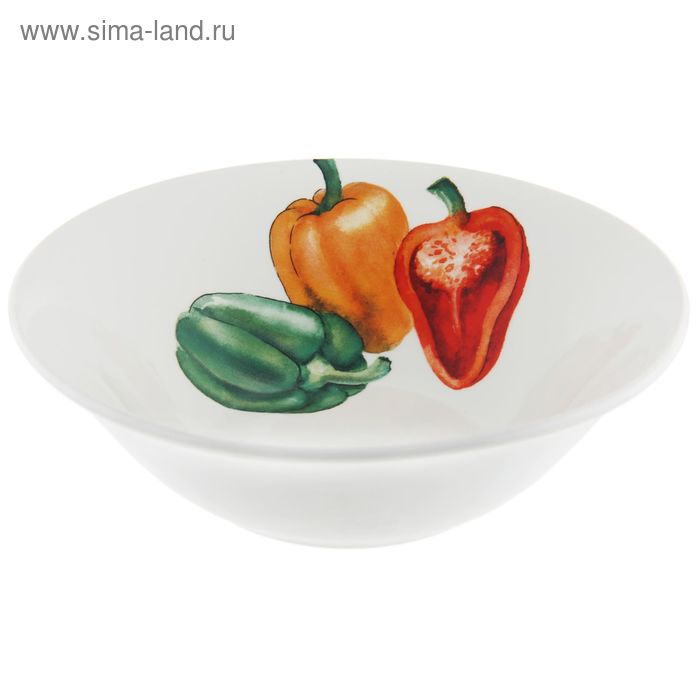 Салатник, d=18 см, h=5,6 см «Овощи», 600 мл , рисунок МИКС - Фото 1