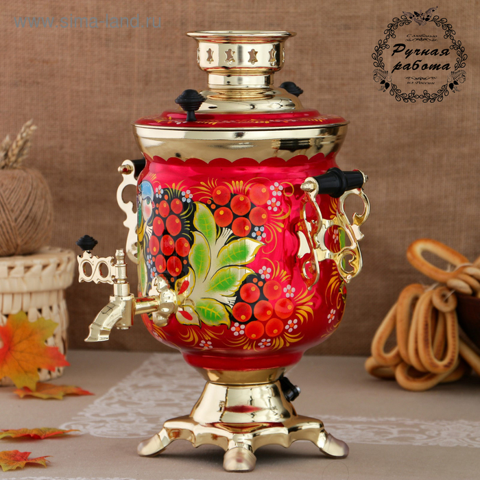 Самовар электрический «Рябина», банка, 3 л - Фото 1
