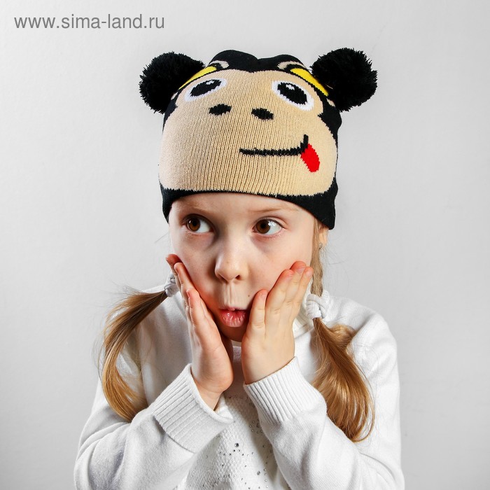 Шапка детская «Обезьянка», р-р 50-55 - Фото 1