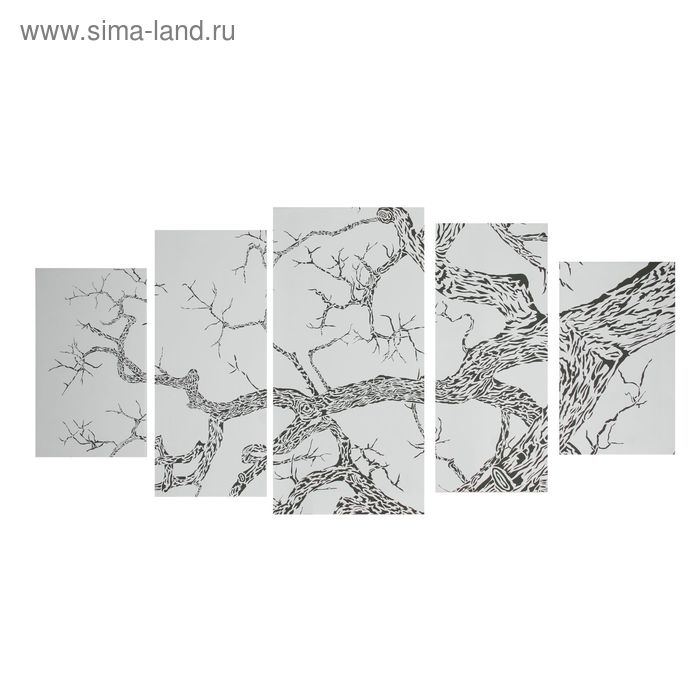 Картина модульная на подрамнике "Дерево" 2-30х50, 2-30х70, 1-40х80см 160*80см - Фото 1