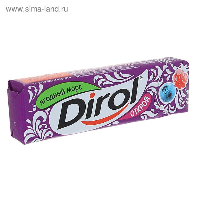 Жевательная резинка Dirol Ягодный морс, 13,6г. - Фото 1