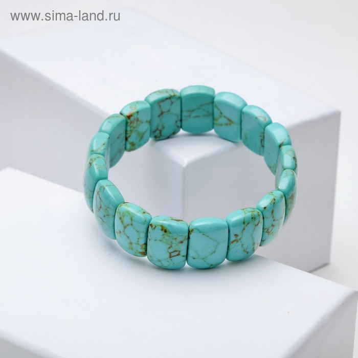Браслет пластина мини «Бирюза старая» - Фото 1