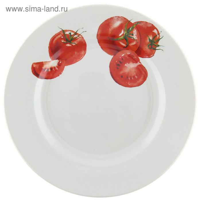 Тарелка мелкая d=20 см «Овощи», высота 2,9 см, рисунок МИКС - Фото 1