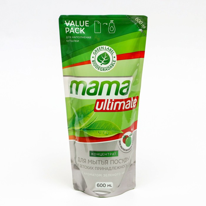 Средство для мытья посуды MamaUltimate, Зелёный чай, 600мл - Фото 1