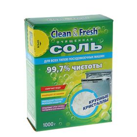 Соль для посудомоечных машин Clean & Fresh, гранулированная, 1 кг 1294007