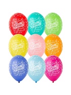 Воздушные шары латексные 14" «С днём рождения! Звёзды», 25 шт., пастель, МИКС - Фото 2