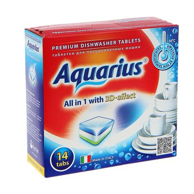 Таблетки для посудомоечных машин Aquarius All in 1, 14 шт.