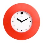 Часы настенные круглые "Классика", бесшумные, красный обод, d-37 см, циферблат 22 см - фото 321184620