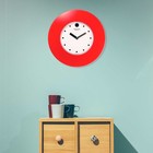 Часы настенные круглые "Классика", бесшумные, красный обод, d-37 см, циферблат 22 см - Фото 4