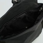 Сумка женская на клапане, 1 отдел, 1 наружный карман, длинный ремень, чёрная - Фото 5