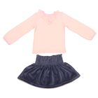 Комплект (джмепер, юбка) для девочки, рост 98 см, цвет розовый/темно-серый И-039_Д - Фото 1