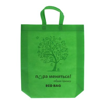 Пакет с петлевой ручкой «Эко», 44×42×10 см, салатовый