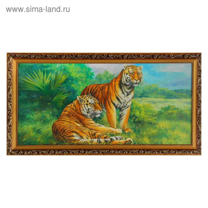 Картина "Два тигра" 40х77 см - Фото 1