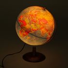 Глобус на деревянной подставке политический «Элеганс», диаметр 250 мм, с подсветкой - Фото 2