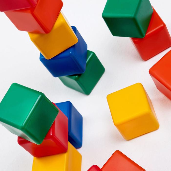 Набор цветных кубиков, 6 × 6 см, 12 штук - фото 1898007177