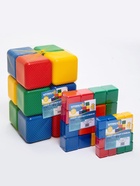 Кубики детские, пластиковые, цветные, 9 штук, 4×4 см - Фото 9