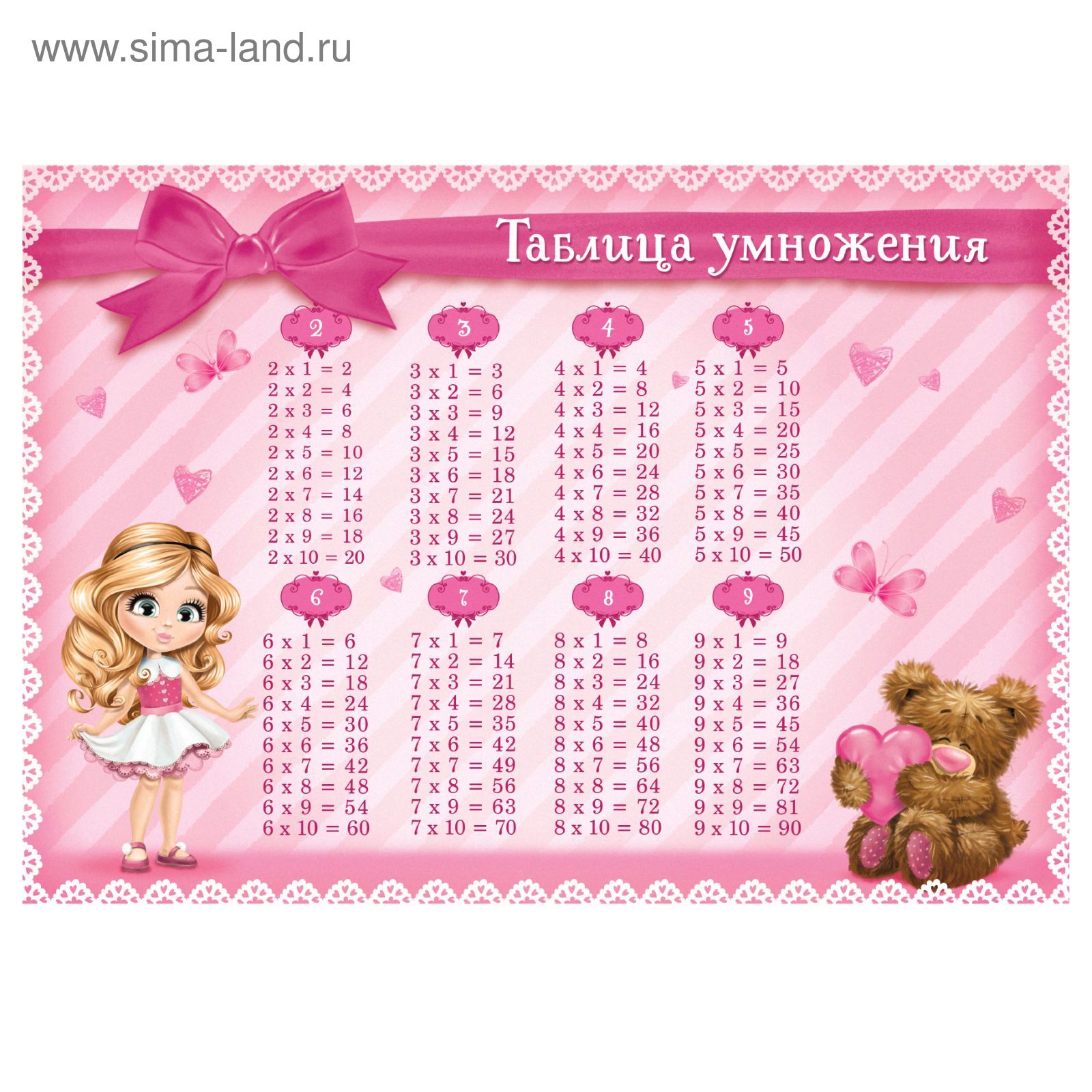 Карточки таблица умножения - купить по низкой цене на Яндекс Маркете