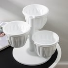 Кашпо многоярусное Plast-Avenue «Каскад», 3 шт., 700 мл, пластик, белое - Фото 3