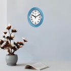 Часы настенные интерьерные «Бенедатта», плавный ход, 19×22 см, синие - Фото 3