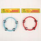 Игрушка музыкальная «Бубен» простой средний МИКС - Фото 3