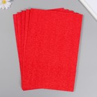 Фоамиран махровый "Красный" 2 мм (набор 5 листов) формат А4 - фото 8269909